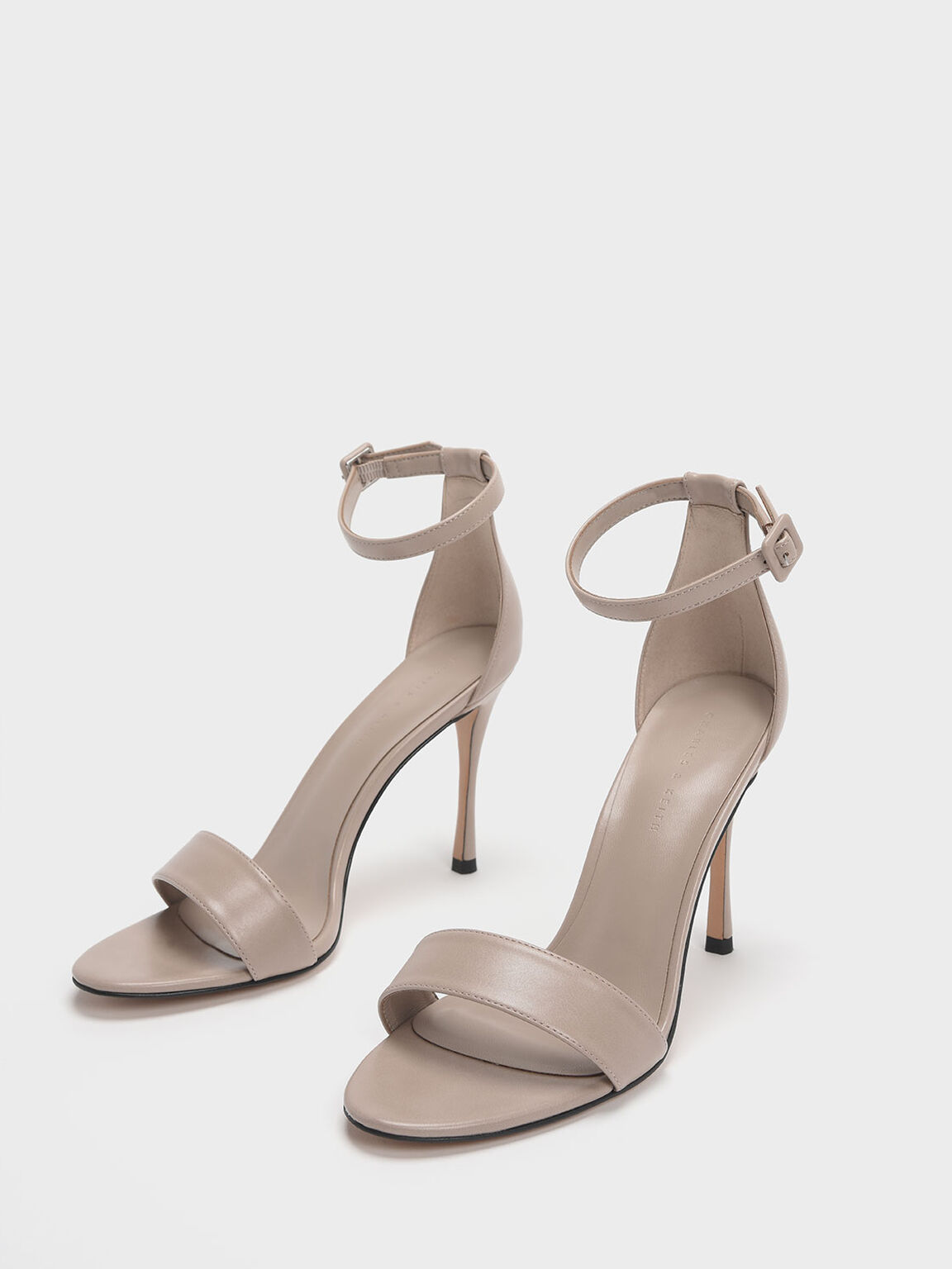 Ankle Strap Stiletto Heels, Nude, hi-res