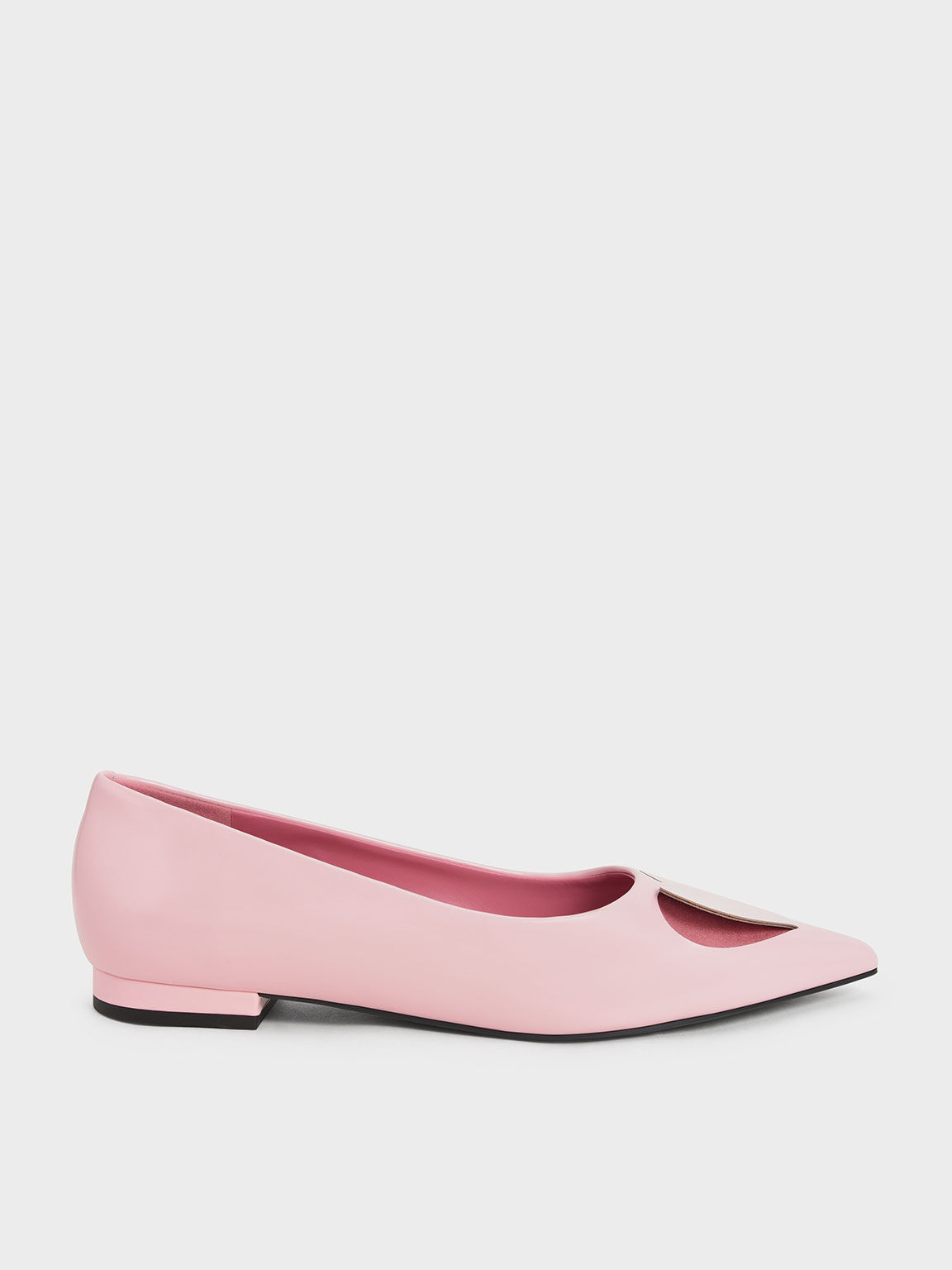 Pink Amora Heart Cut-Out Ballerina 