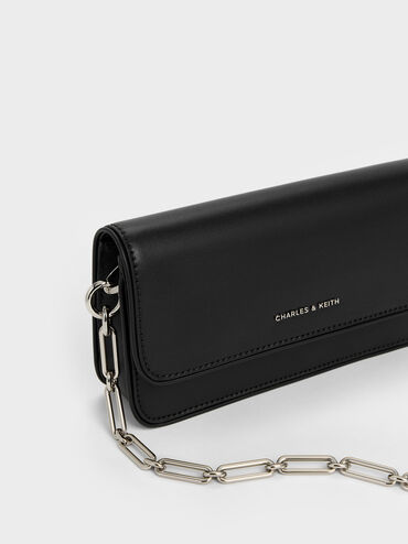 Lane Chain-Handle Wallet, Noir, hi-res