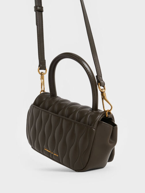 Iva Boxy Top Handle Bag, Dark Moss, hi-res