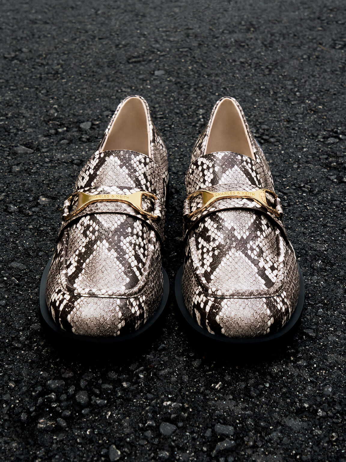 Snake print loafers womens online