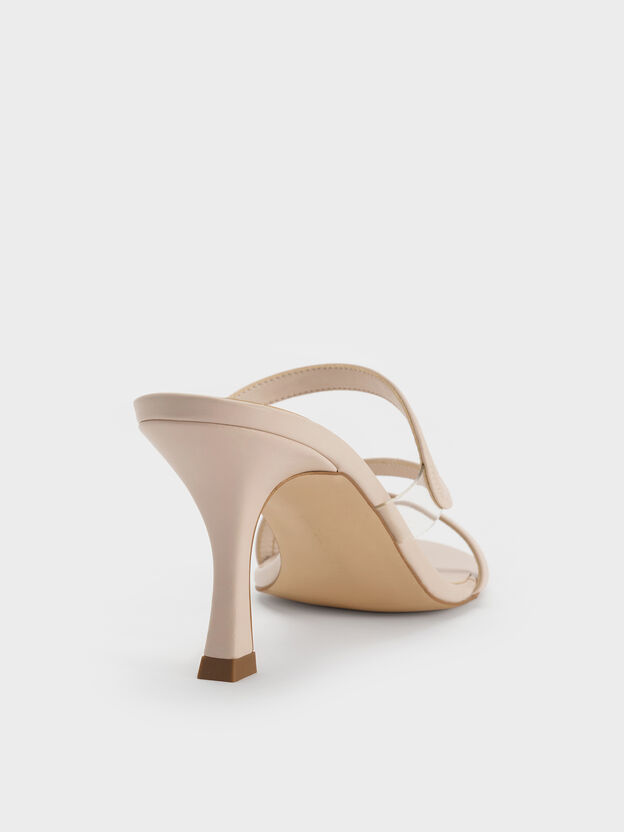 Arden Wavy Heeled Mules, Light Pink, hi-res
