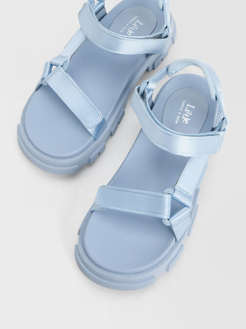 兒童厚底休閒涼鞋, 藍色, hi-res