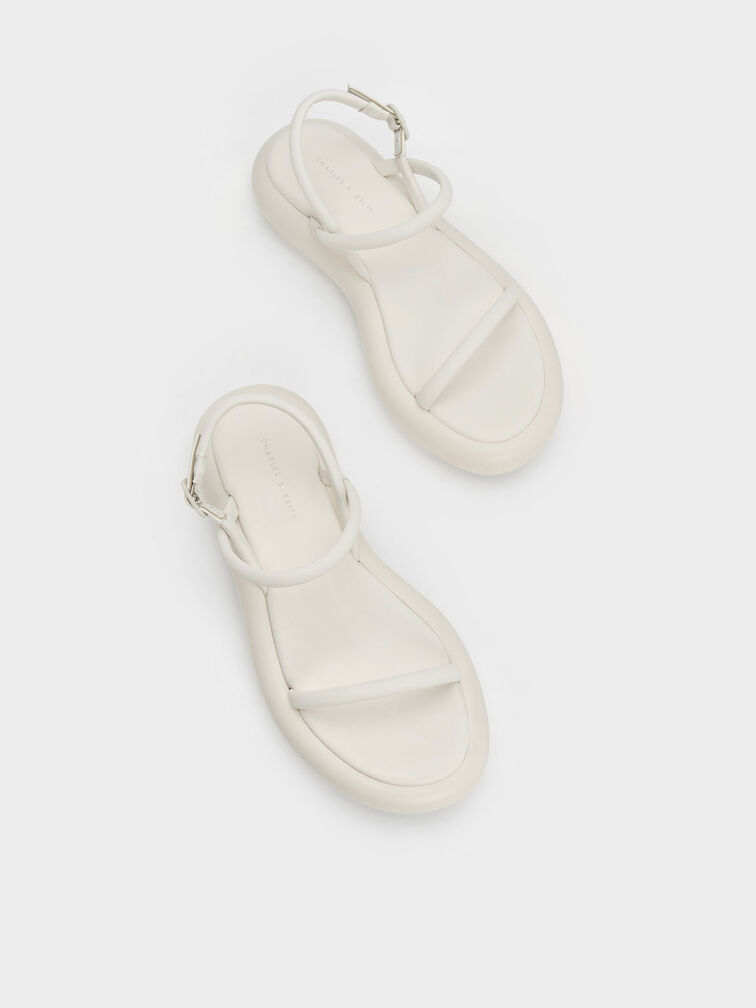 Keiko Padded Flatform Sandals, Chalk, hi-res