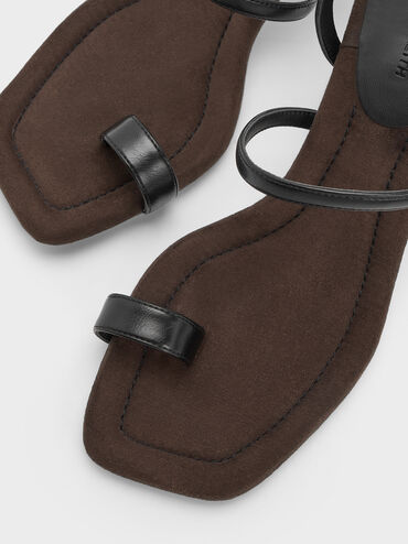 Toe-Ring Stiletto Sandals, Black, hi-res