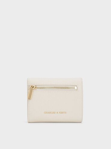 Cartera Marlowe tipo sobre corto, Crema, hi-res