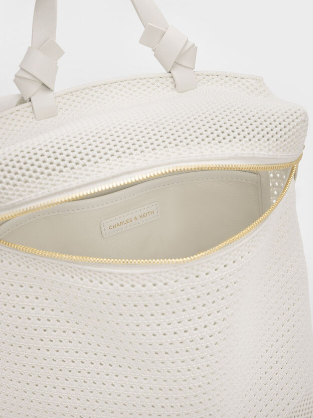 Ida Knitted Backpack, Cream, hi-res