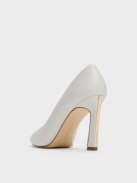 Kerra Pointed High Heels, White, hi-res