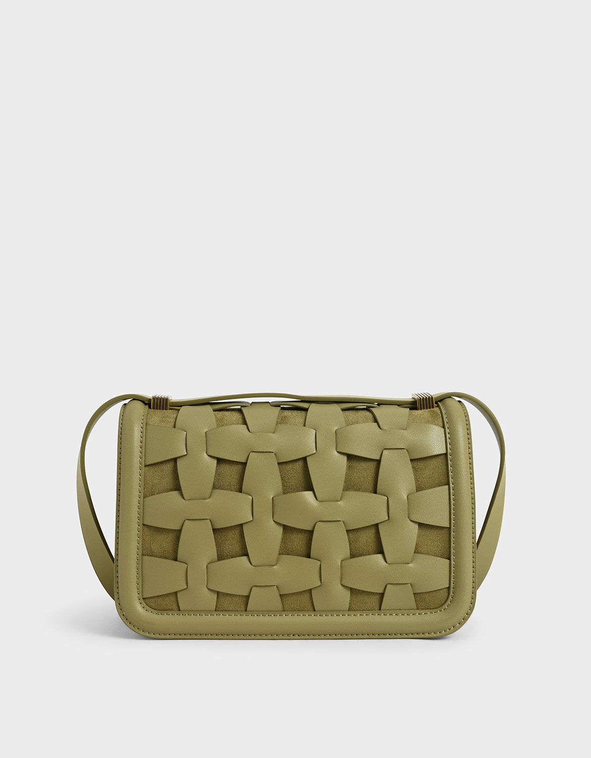 Weave detail crossbody bag