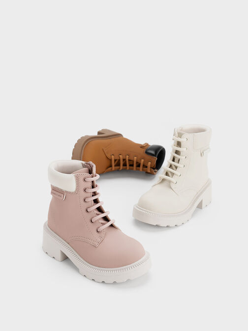 Girls' Side-Zip Ankle Boots, Blush, hi-res