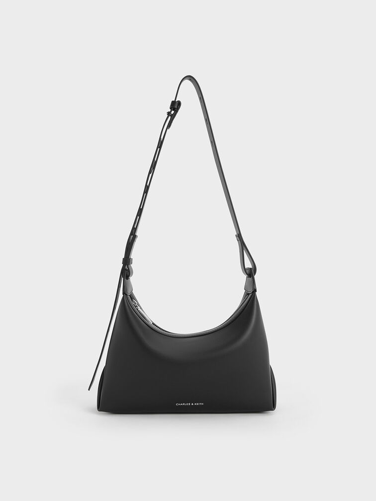 Aurelie Trapeze Hobo Bag, Noir, hi-res