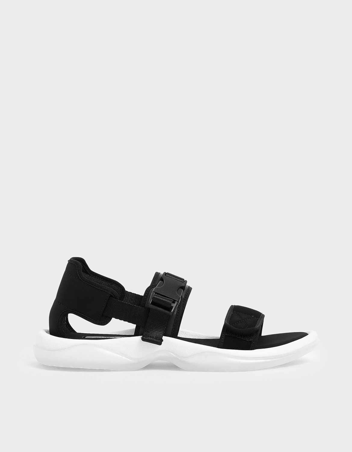 charles and keith black sandals