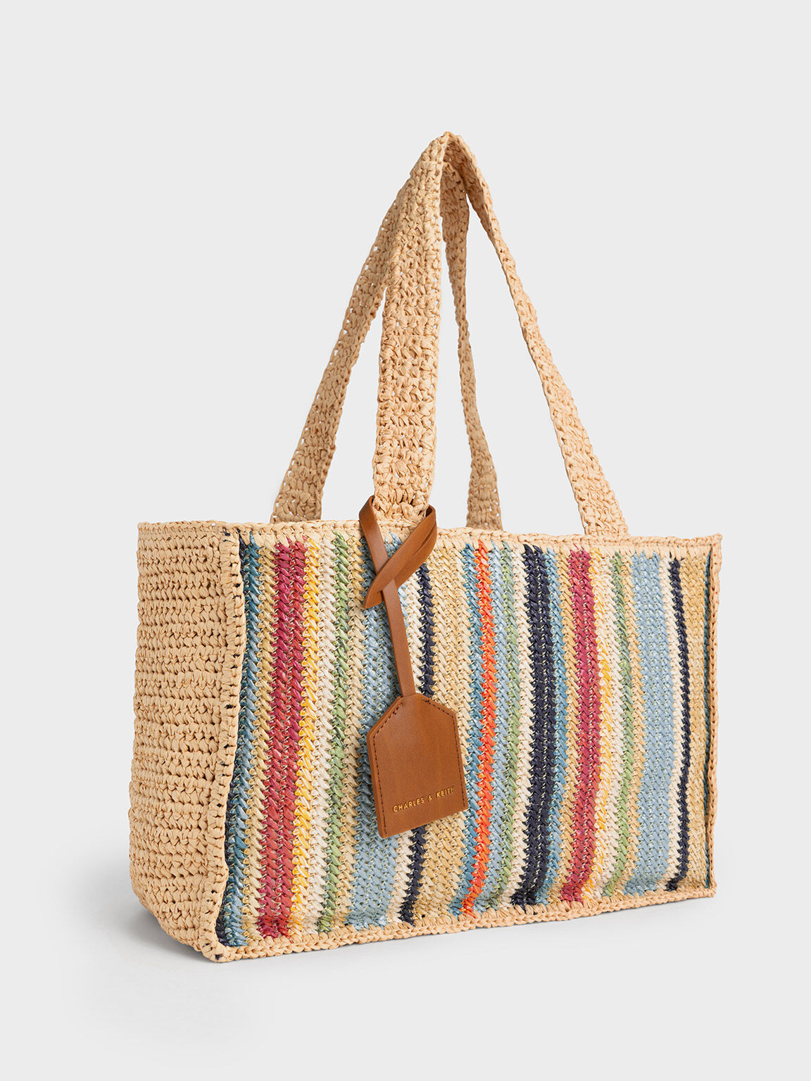 Clarissa Raffia Tote Bag, Multicolor, hi-res