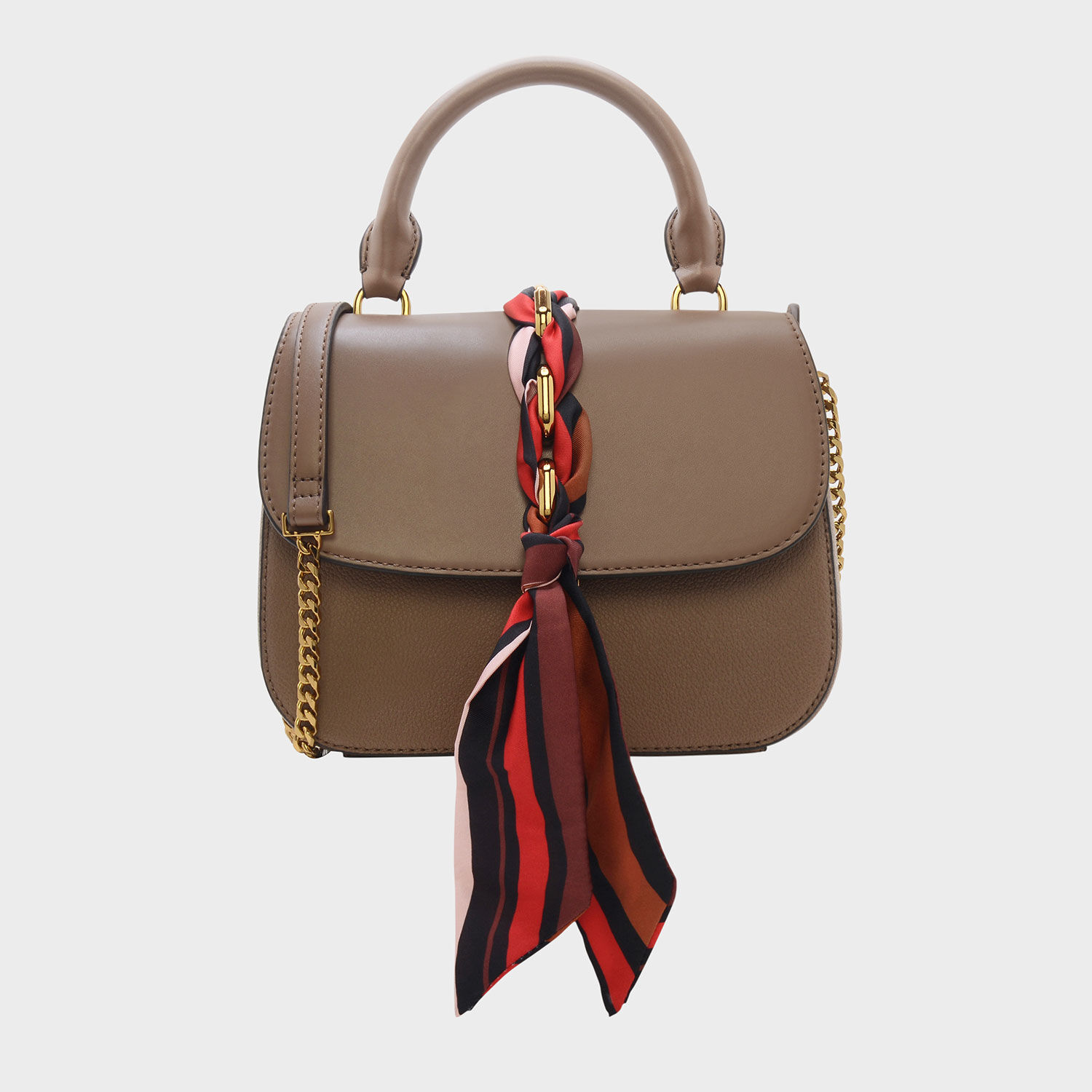 Satin pleated best sale scarf trapeze bag