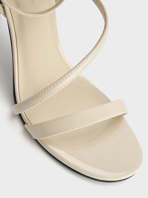 Andricia Patent Strappy Stiletto Sandals, Chalk, hi-res