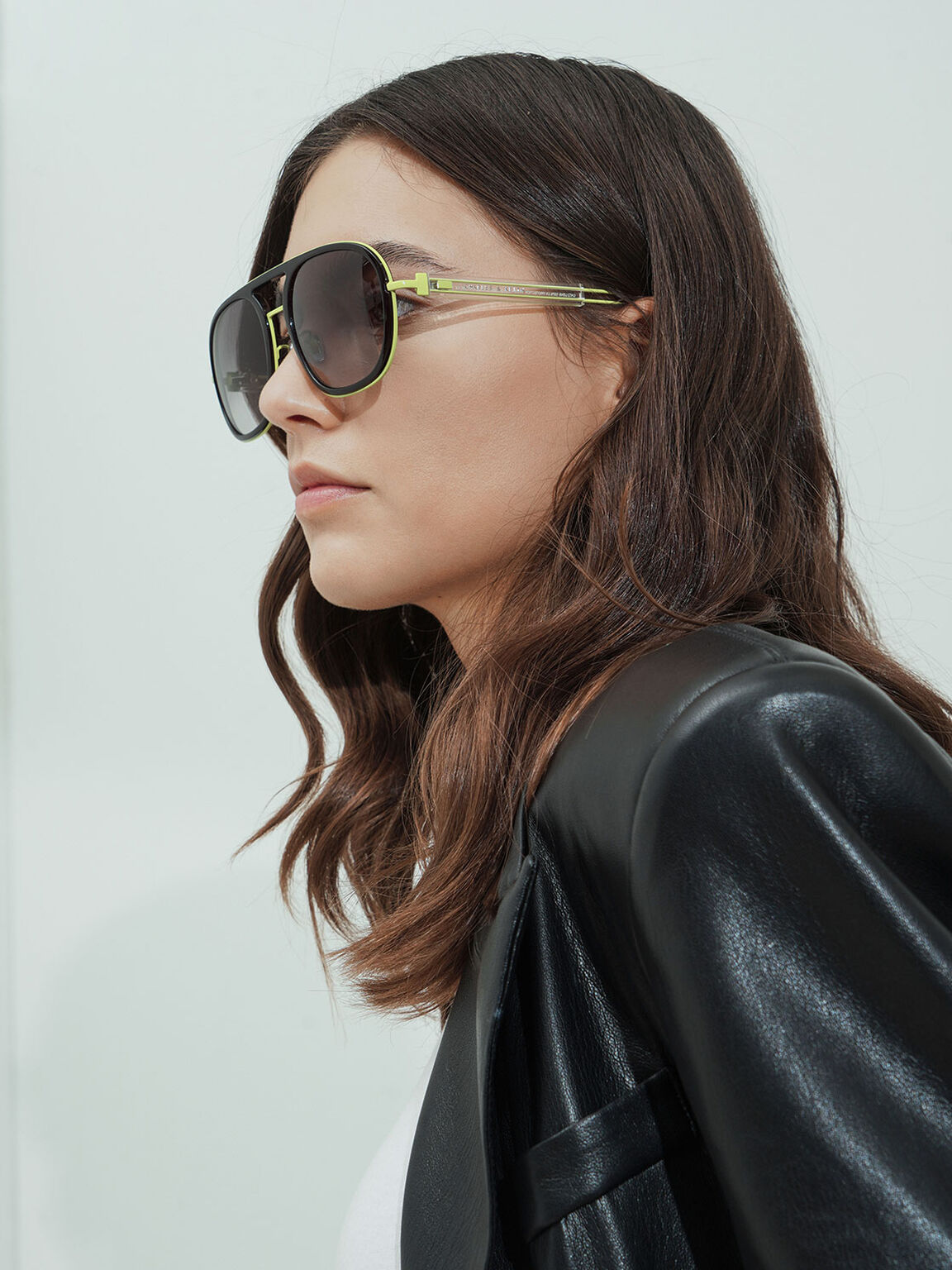 Double Bridge Sunglasses, Black, hi-res