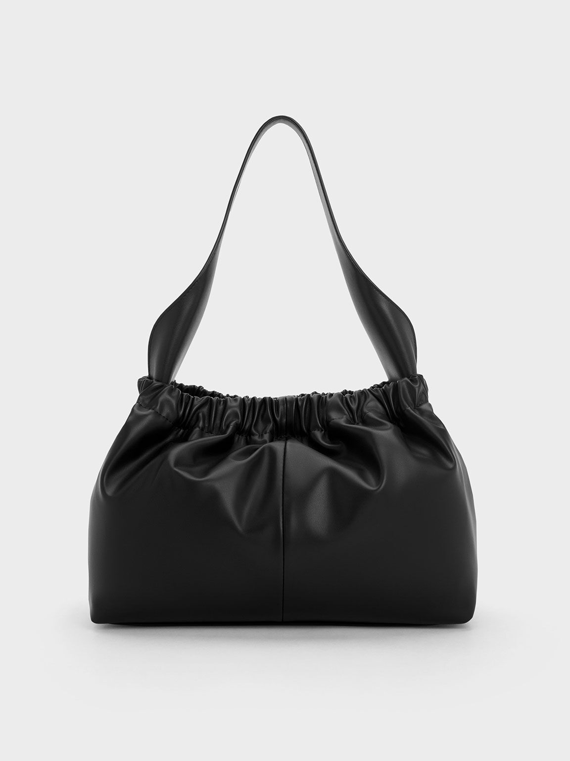 Large Ally Ruched Slouchy Bag Noir