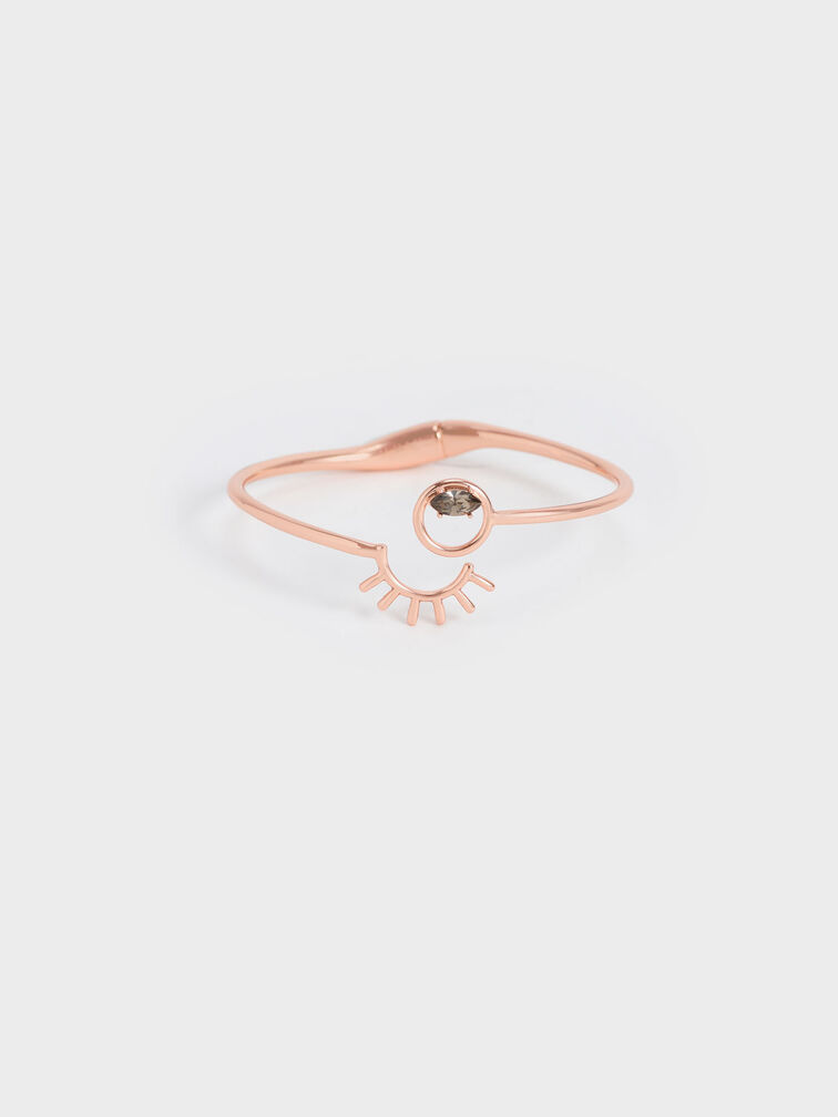 Swarovski® Crystal Cuff Bracelet, Rose Gold, hi-res
