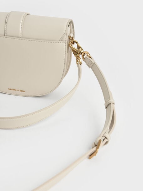 Bolso saddle Gabine, Crema, hi-res