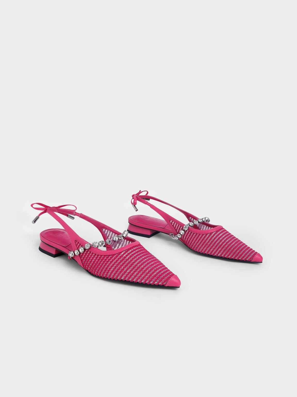 鑽飾針織尖頭鞋, 粉紅色, hi-res