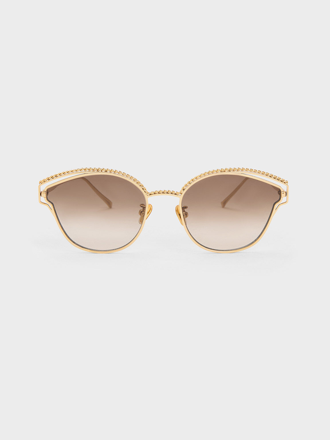 Gold rimmed cat eye sunglasses store