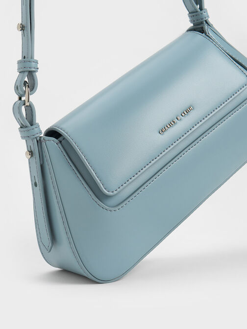 Olivia Trapeze Shoulder Bag, Slate Blue, hi-res