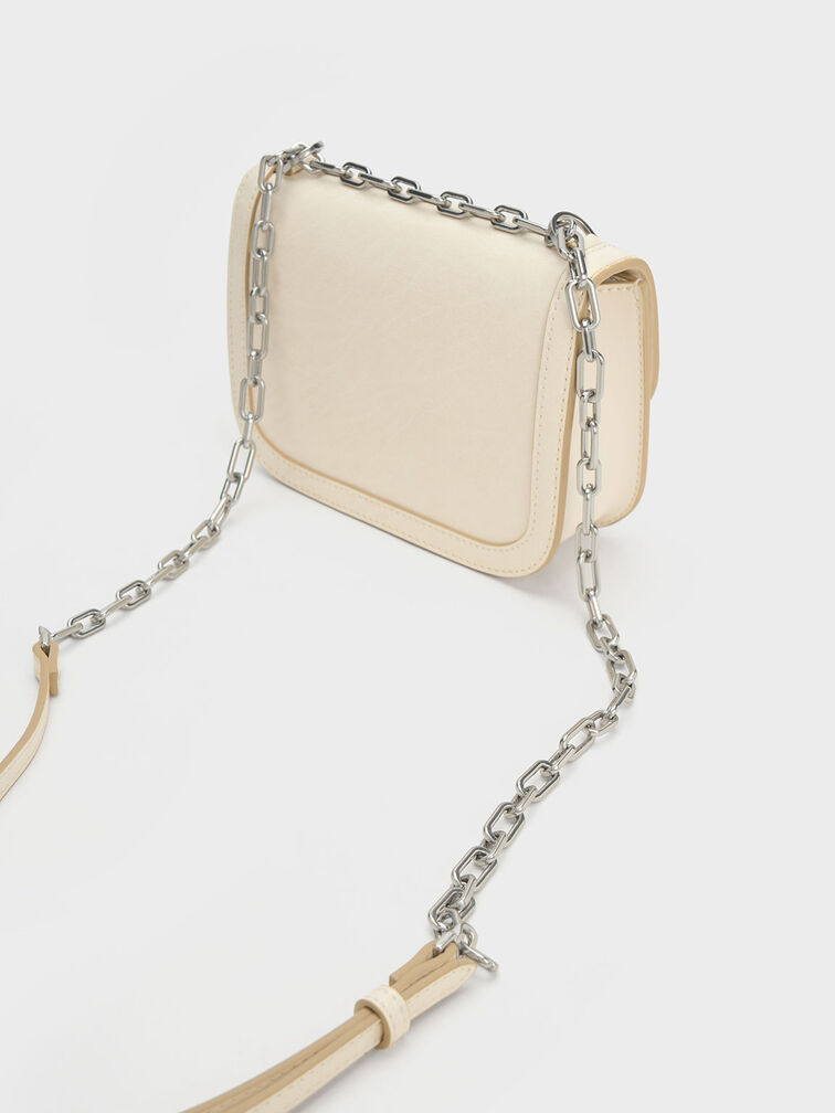 Charlot Chain Strap Bag, Beige, hi-res