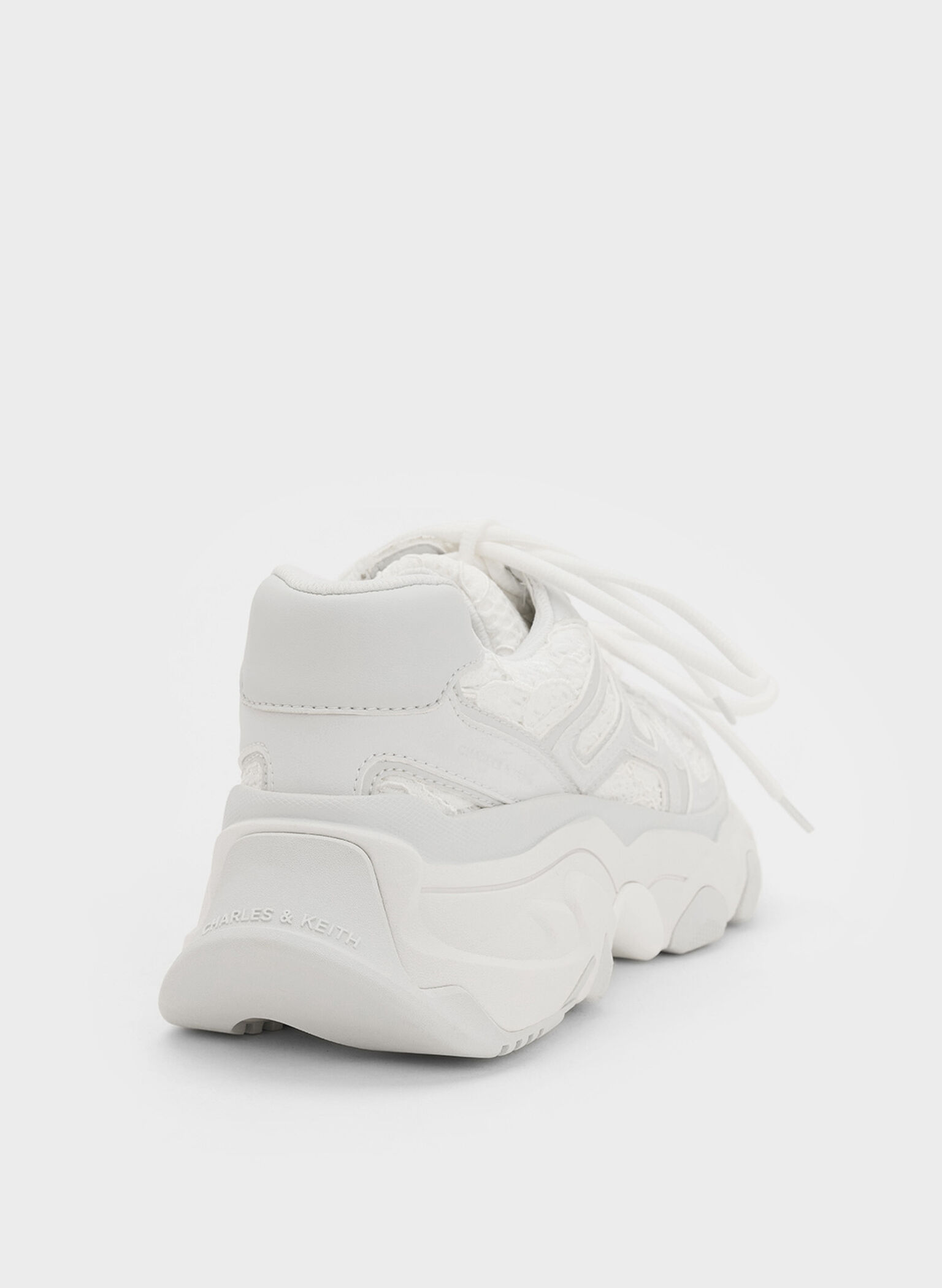 Gaskell Lace Chunky Sneakers, White, hi-res