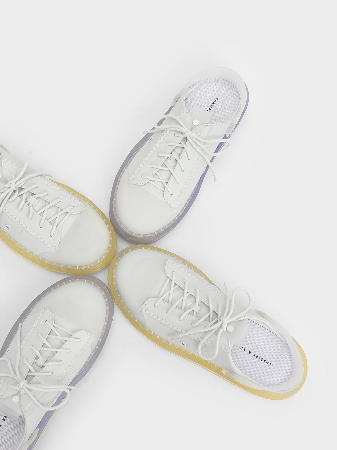 Hart Coloured Translucent Sole Sneaker Mules, Yellow, hi-res