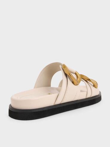 Gabine Buckled Leather Slides, Oat, hi-res
