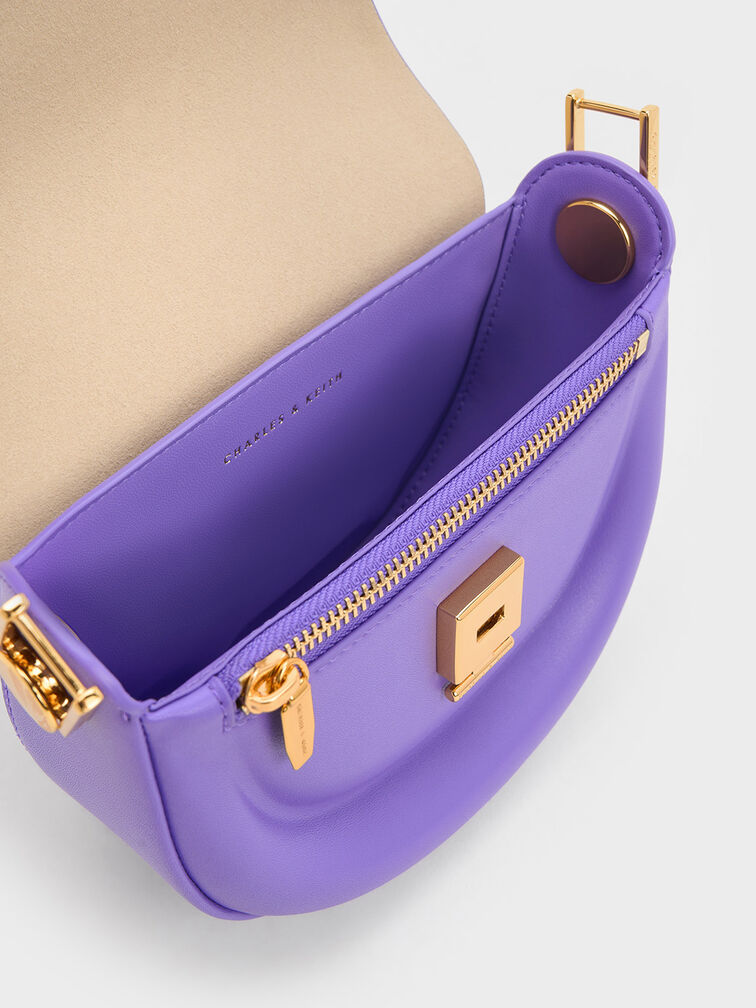 Koa Half-Moon Saddle Bag, Purple, hi-res