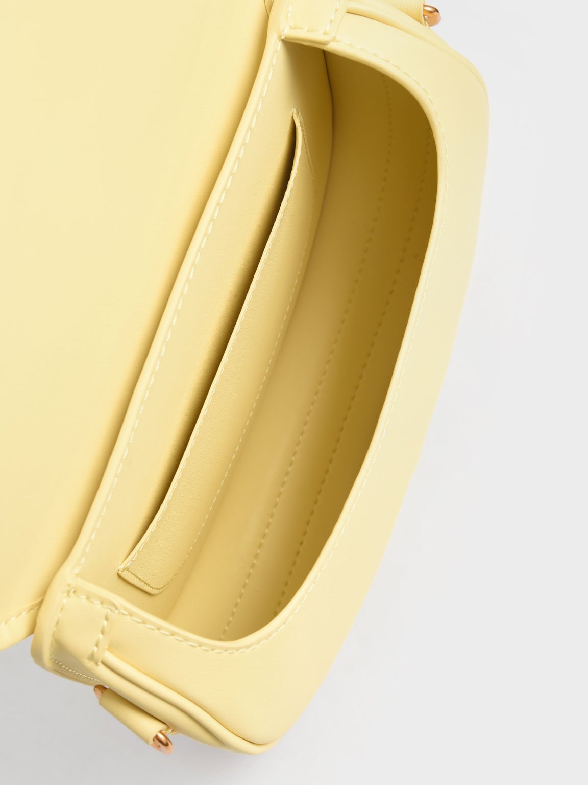 Flora Belted Saddle Bag, Yellow, hi-res