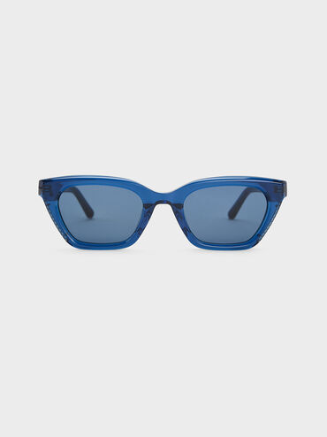 Gafas de sol tipo cat-eye anguladas Vesta, Azul, hi-res