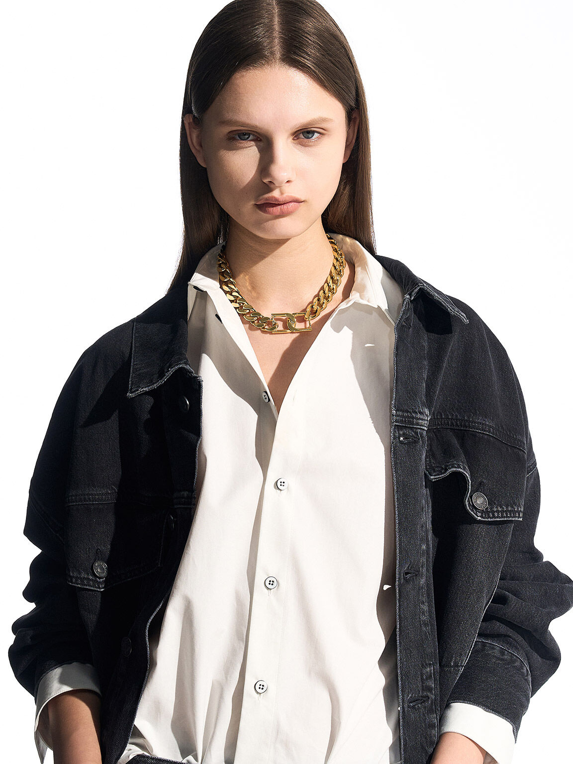 Gold sales link necklace