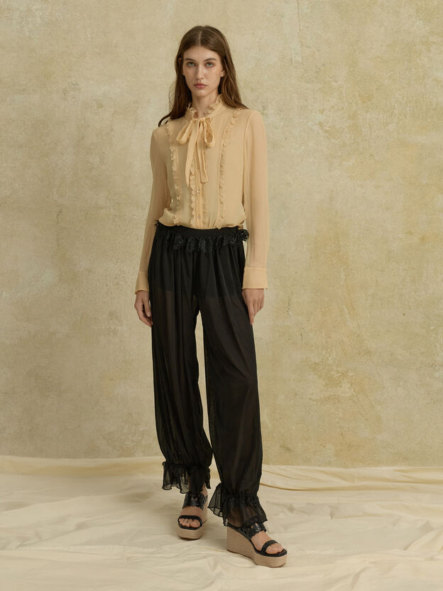Cut-Out Espadrille Wedges, Black, hi-res