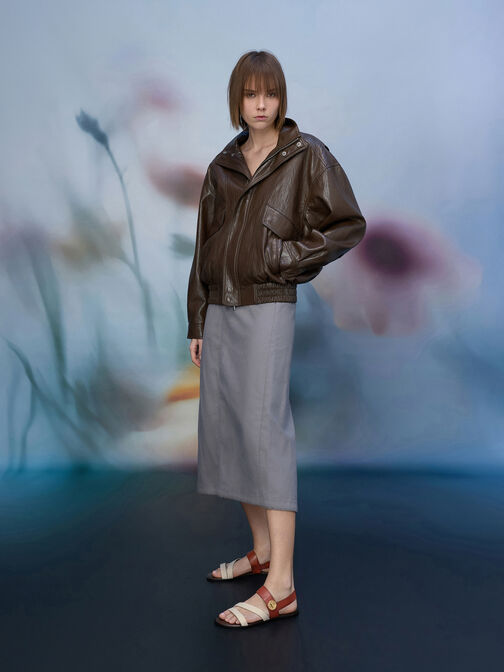 Yara Canvas Turn-Lock Strappy Sandals, Multi, hi-res