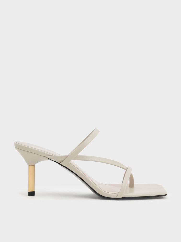Toe Loop Blade Heel Sandals, Chalk, hi-res