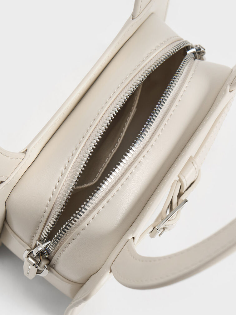 Belted Top Handle Bag, Chalk, hi-res