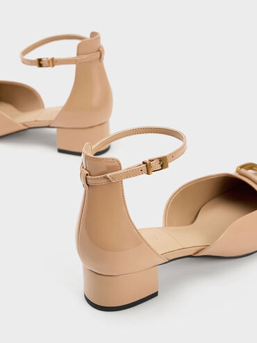 Gabine Patent Leather D'Orsay Pumps, Nude, hi-res