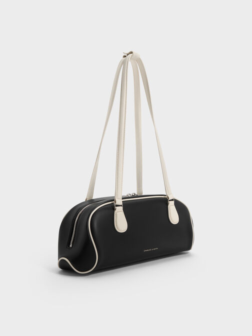 Nelly Two-Tone Elongated Shoulder Bag, Multi, hi-res