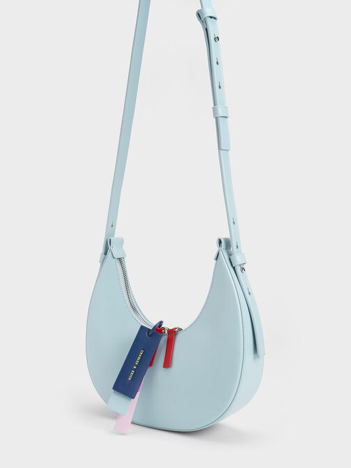 Cockade Crescent Hobo Bag, Blue, hi-res