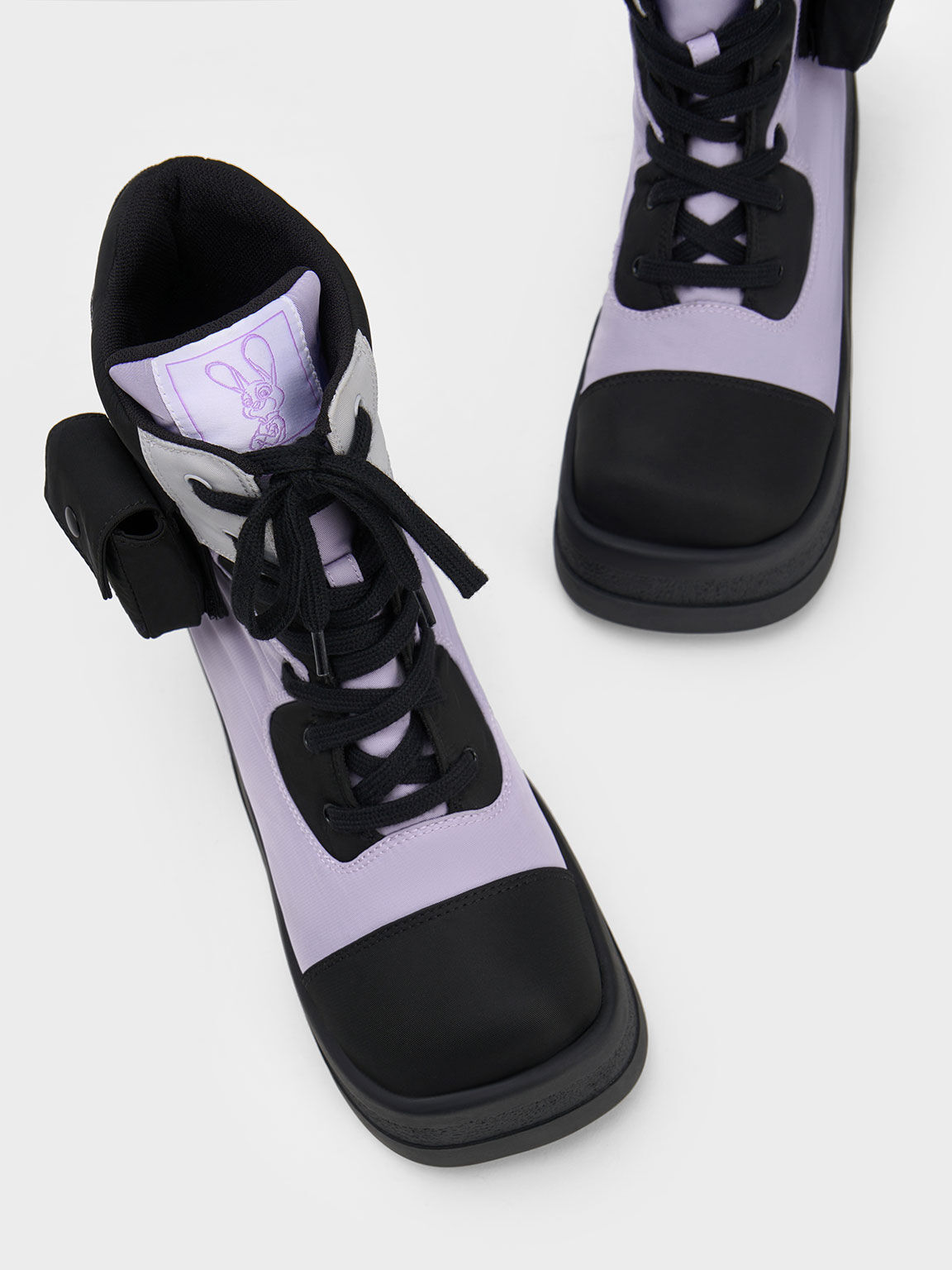 CHARLES & KEITH 迪士尼《優獸大都會》系列：厚底綁帶靴, 紫丁香色, hi-res