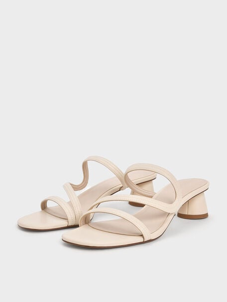 Wavy Strap Mules, Chalk, hi-res