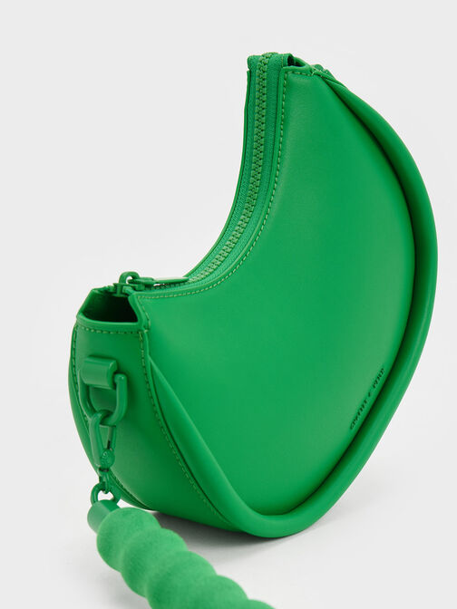 Lana Curved Shoulder Bag, Green, hi-res