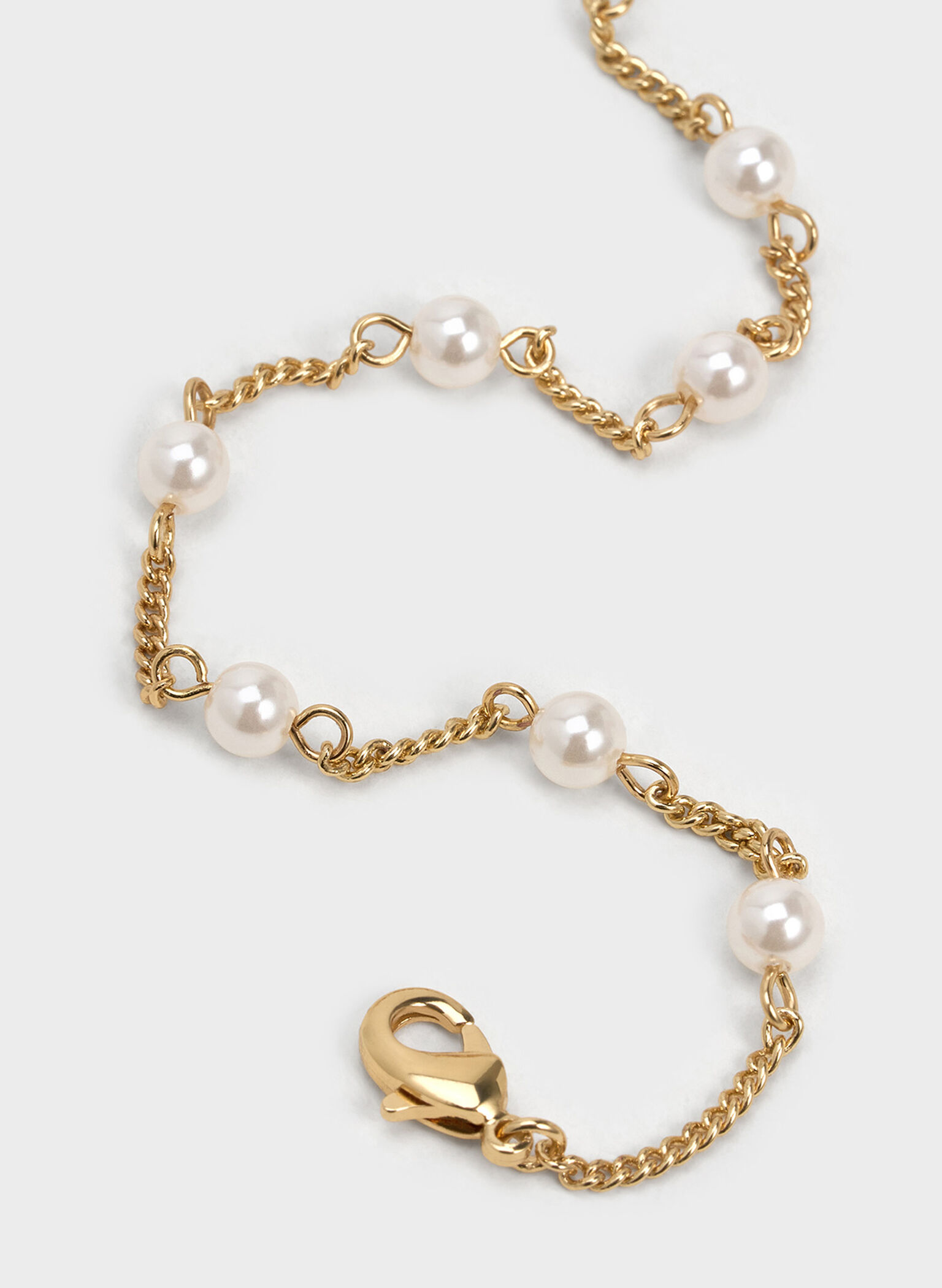 Corrine Pearl Bracelet, Brush Gold, hi-res