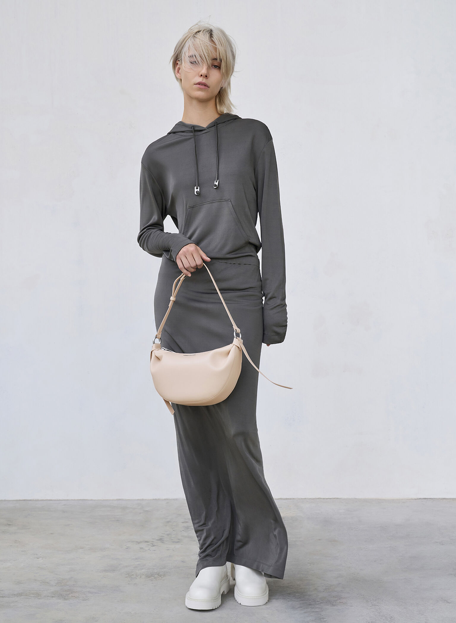 Calla Half-Moon Bag, Oat, hi-res