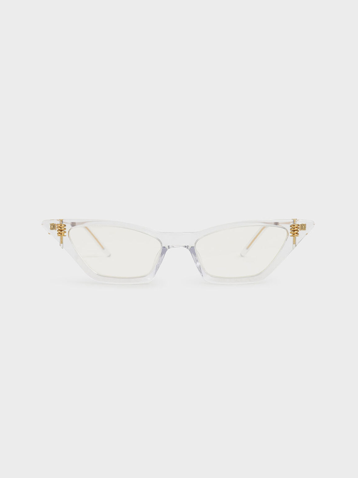 White Thick Frame Cat Eye Sunglasses Charles Keith Us