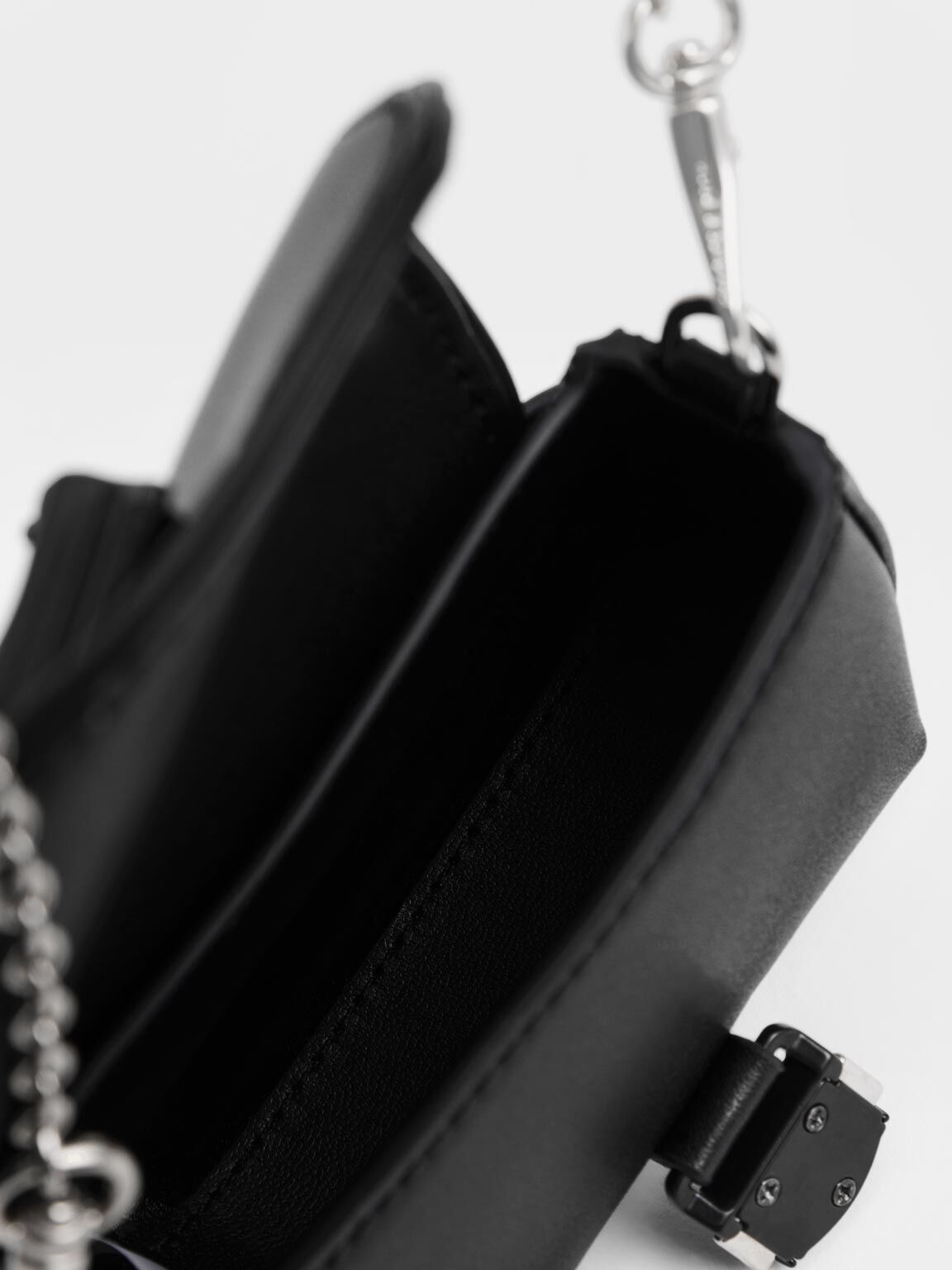 Zetta Belt Buckle Mini Bag, Black, hi-res