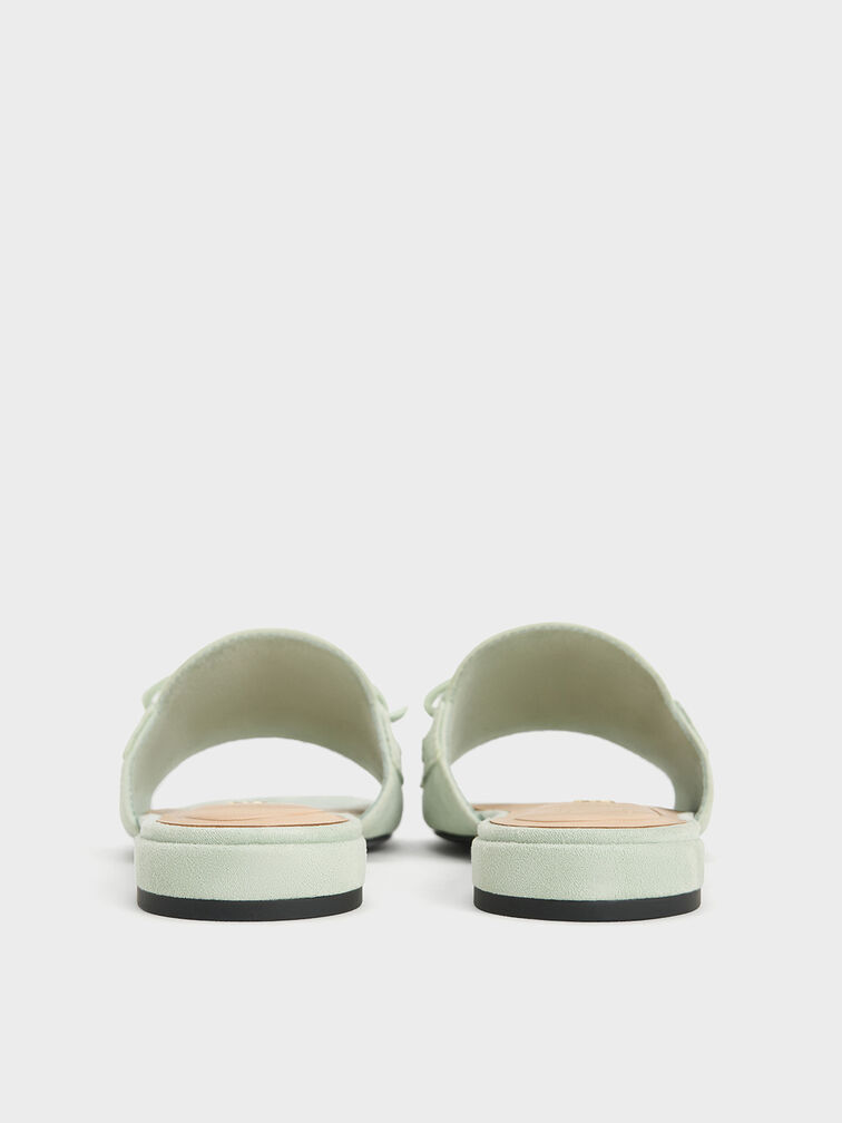 Kori Suede Lace-Up Slide Sandals, Mint Green, hi-res