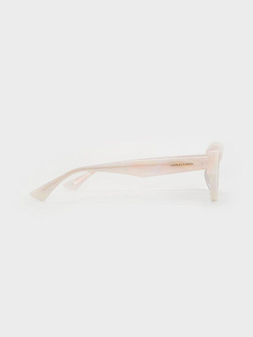 Onyx Recycled Acetate Cat-Eye Sunglasses, Pearl, hi-res